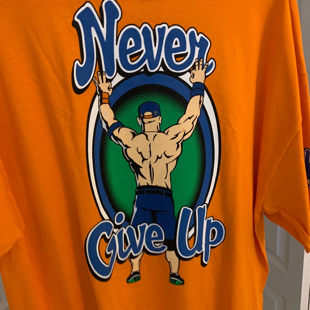 John Cena Men Shirt SZ XL Orange
